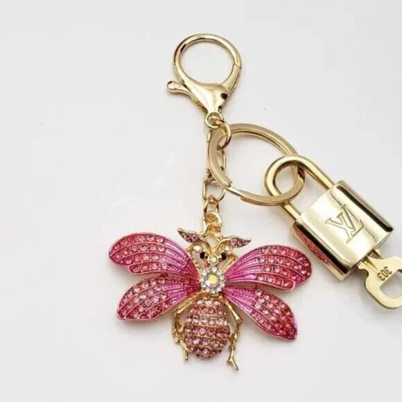 100% Auth Louis Vuitton Lock & Key with unbranded Bagcharm, Keycharm, Keychain - Picture 4 of 9